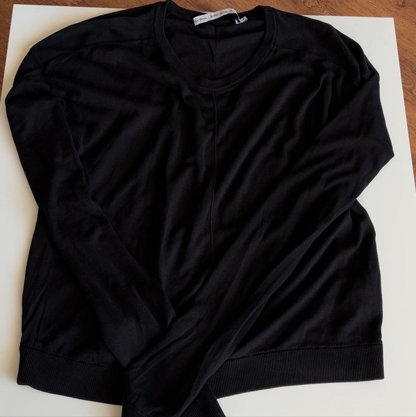 Black & Other Stories black long sleeve silk top