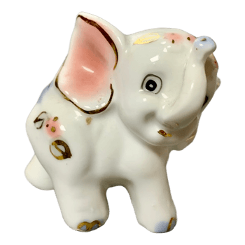 Porcelain elephant figurine