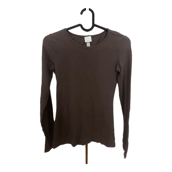 Brown long-sleeved top
