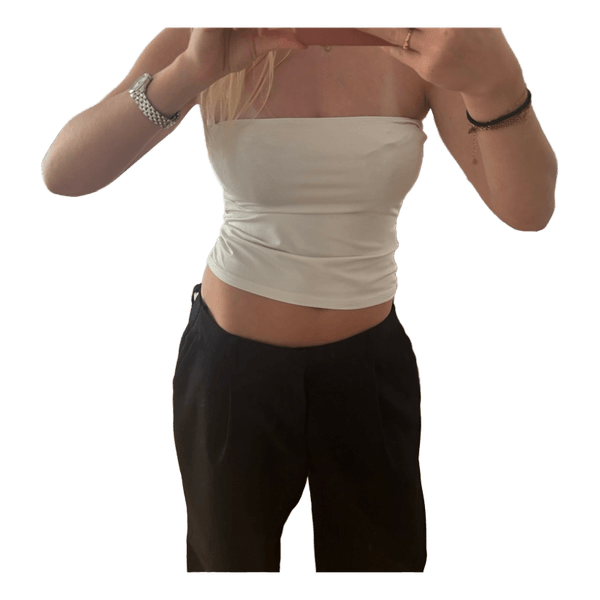 Hvid tubetop
