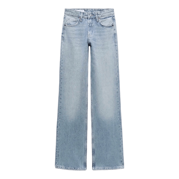 Wide-Leg Full-Length Mid-Rise Jeans