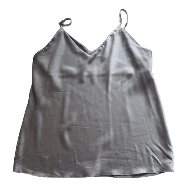 Grey satin camisole top