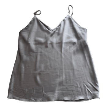 Grey satin camisole top