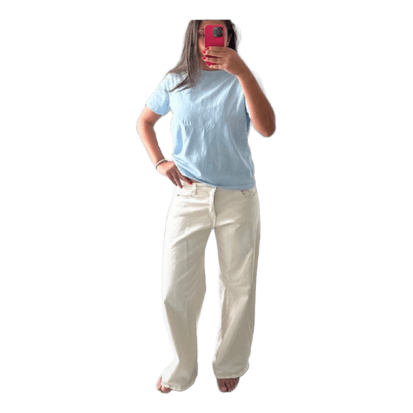 Beige baggy jeans