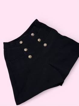 Black high-waisted shorts