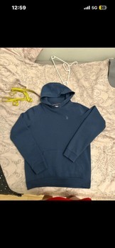 Blue cotton hoodie