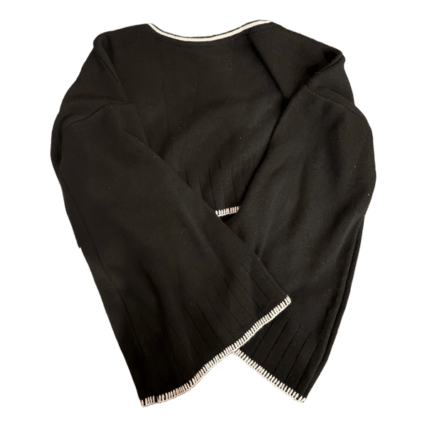Black knit cardigan