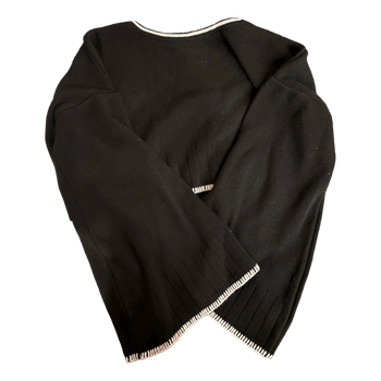 Black knit cardigan