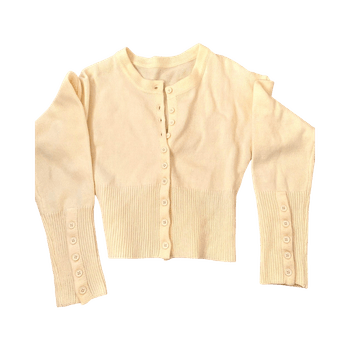 Beige cropped cardigan