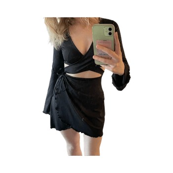 V-neck wrap dress