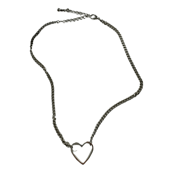Silver heart necklace