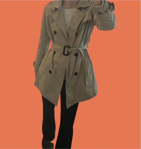 Beige Stradivarius trenssitakki (XS-S)