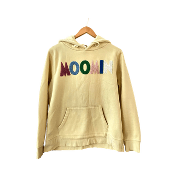 Keltainen Moomin huppari