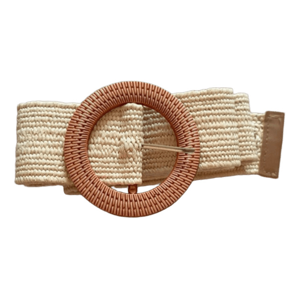 Beige flettet bælte