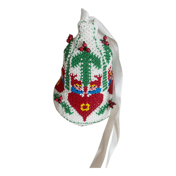 Hvid juleklokke i perler