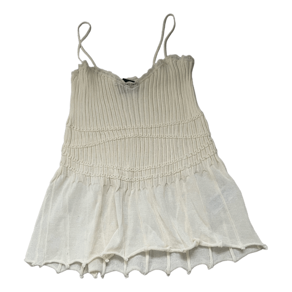Cremefarvet strikket top