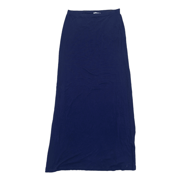 Nelly mørkeblå maxinederdel