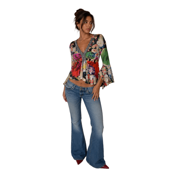 Vintage Galliano Y2K Floral Tunic Top