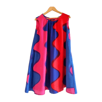 Marimekko silk dress with detachable belt 