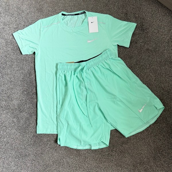 Nike Miler T-shirt and Shorts Set Green