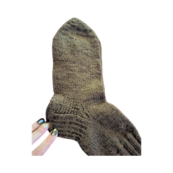Brown knitted socks