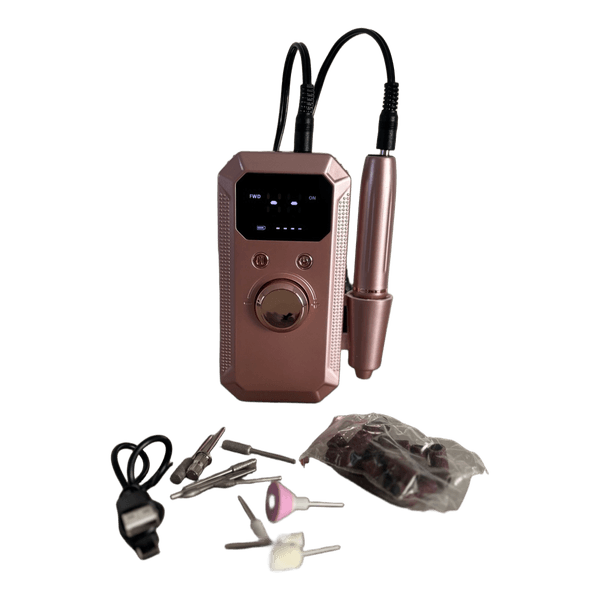Pink electric nail drill set