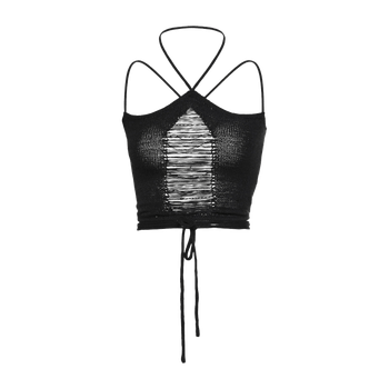 Black halter top