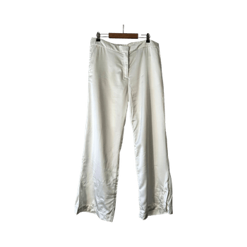 White wide-leg trousers