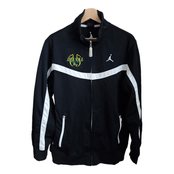 Jordan black and white track jacket / basketball warm-up jacket unisex S