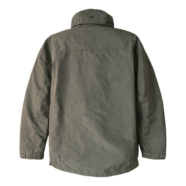 Green hooded winter jacket