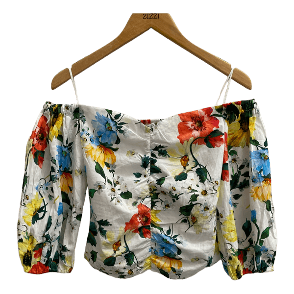 Zara floral off-shoulder top