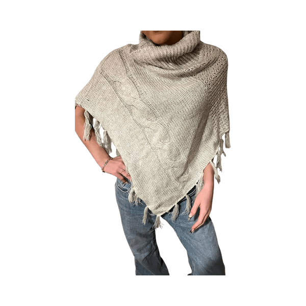 Harmaa poncho