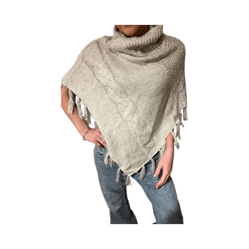 Harmaa poncho