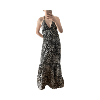 Leopard print maxi dress