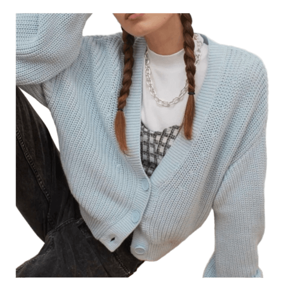 Light blue knit cardigan