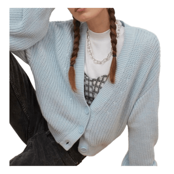 Light blue knit cardigan