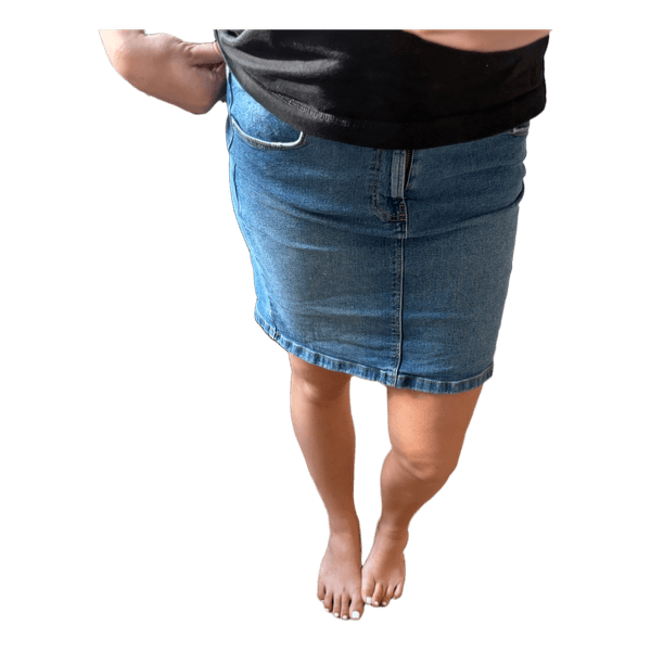 Blå denim nederdel