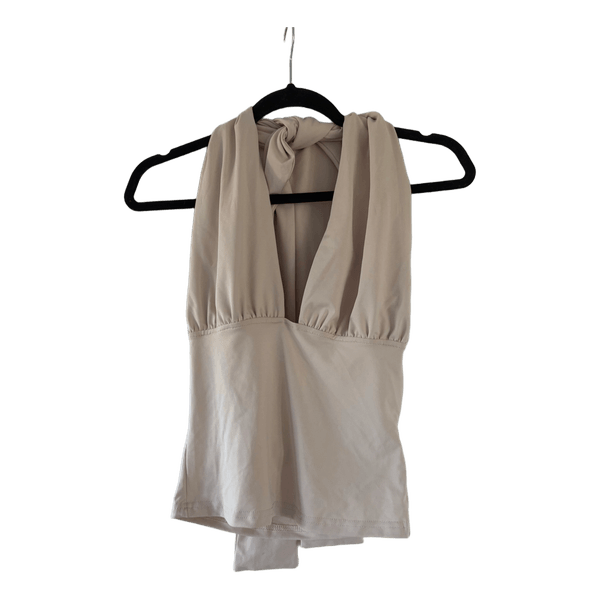 Beige halterneck top