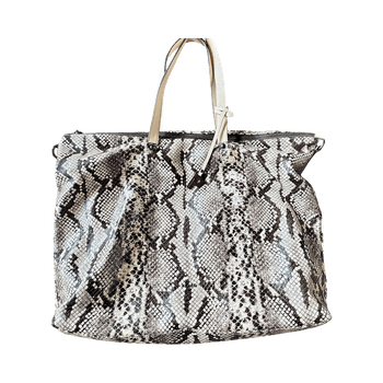 Käärmeennahkakuvioinen laukku