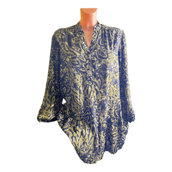 Green patterned blouse