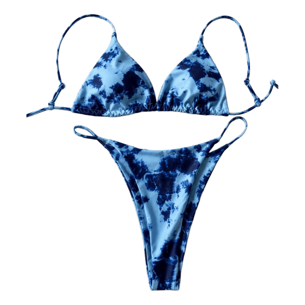 Blå batik bikini
