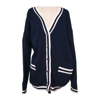 Tummansininen neuletakki cardigan