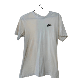White Nike logo t-shirt