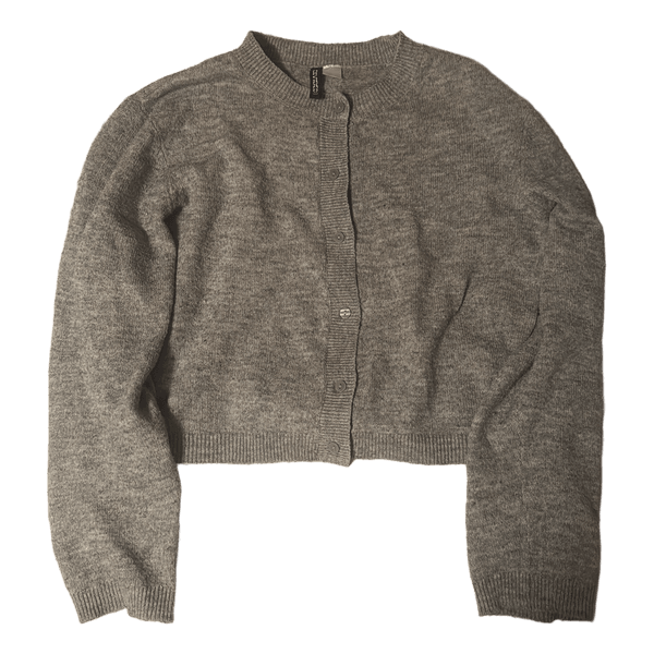 Grå strikket cardigan