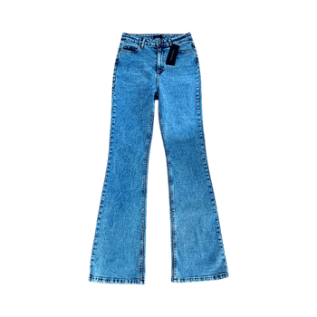 Blue flared jeans