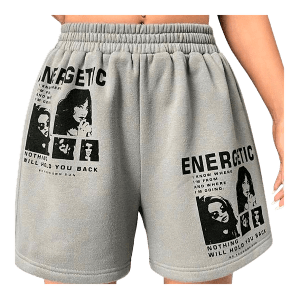 Grey printed shorts