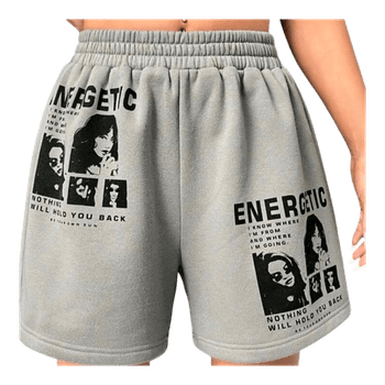 Grey printed shorts