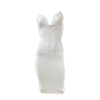 White midi dress