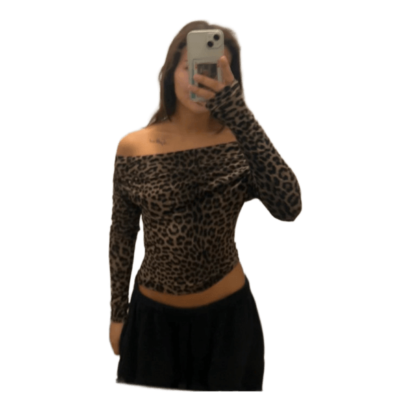 Leopard print top