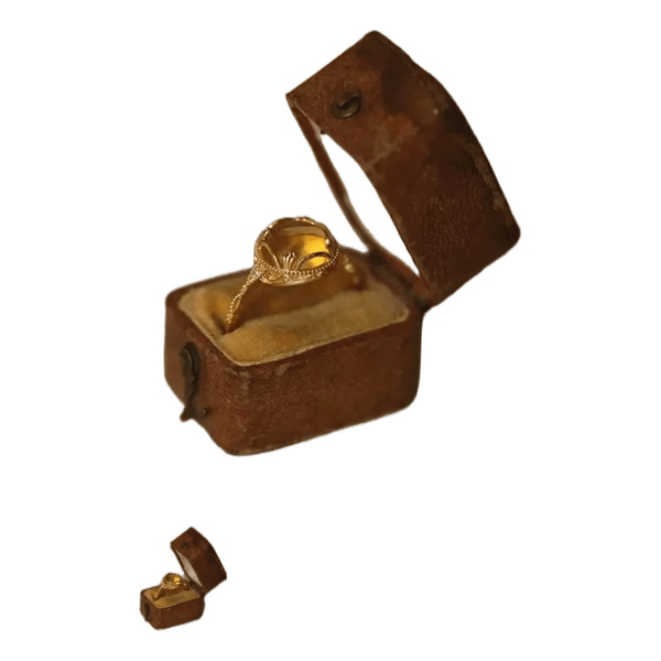 Honey cabochon ring